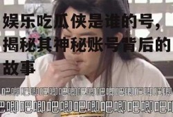 娱乐吃瓜侠是谁的号,揭秘其神秘账号背后的故事