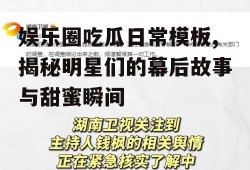 娱乐圈吃瓜日常模板,揭秘明星们的幕后故事与甜蜜瞬间