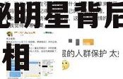 娱乐圈吃瓜爆料素材文件,揭秘明星背后的故事与真相