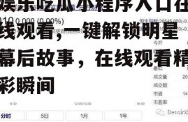 娱乐吃瓜小程序入口在线观看,一键解锁明星幕后故事，在线观看精彩瞬间
