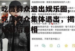 吃瓜群众退出娱乐圈,吃瓜群众集体退出，揭秘幕后真相
