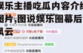 娱乐主播吃瓜内容介绍图片,图说娱乐圈幕后风云