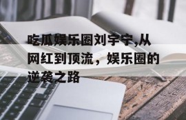 吃瓜娱乐圈刘宇宁,从网红到顶流，娱乐圈的逆袭之路