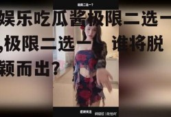 娱乐吃瓜酱极限二选一,极限二选一，谁将脱颖而出？
