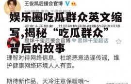 娱乐圈吃瓜群众英文缩写,揭秘“吃瓜群众”背后的故事