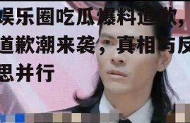 娱乐圈吃瓜爆料道歉,道歉潮来袭，真相与反思并行