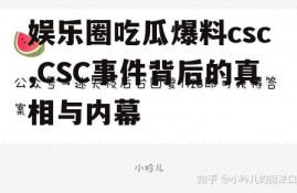 娱乐圈吃瓜爆料csc,CSC事件背后的真相与内幕