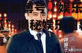 娱乐君吃瓜黄磊微博号,黄磊微博号“娱乐君吃瓜”揭秘娱乐圈幕后故事