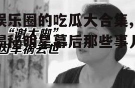 娱乐圈的吃瓜大合集,揭秘明星幕后那些事儿